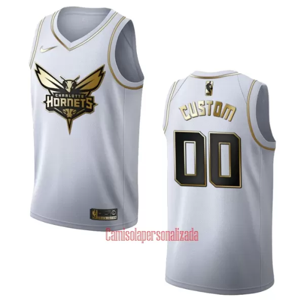 Camisolas Charlotte Hornets Golden Edition Swingman Branco