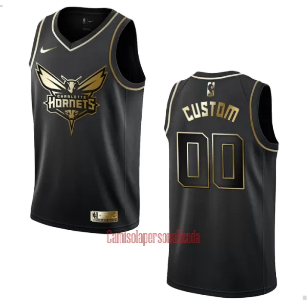 Camisolas Charlotte Hornets Golden Edition Swingman Preto