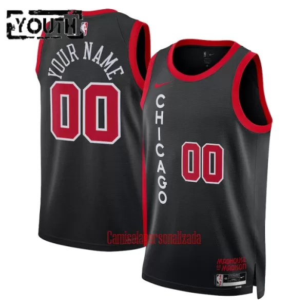 Camisolas Chicago Bulls Criança City Edition 23/24 Swingman Preto