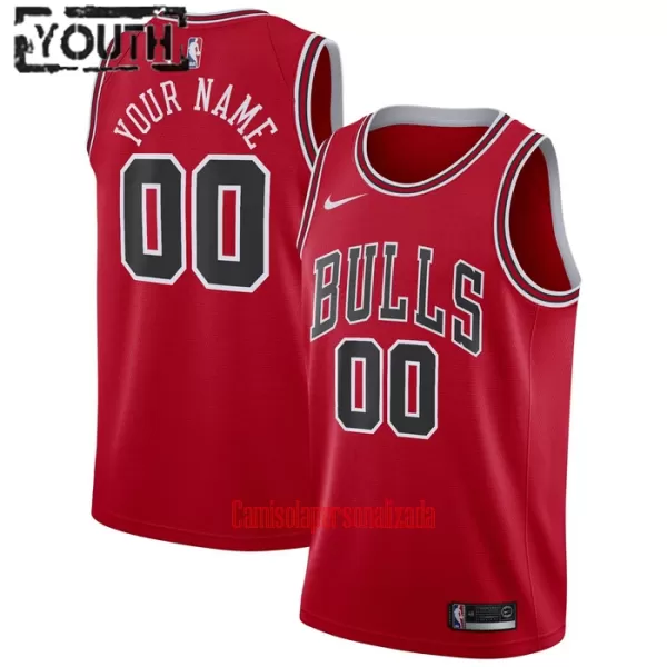 Camisolas Chicago Bulls Criança Icon Edition 23/24 Swingman Vermelho