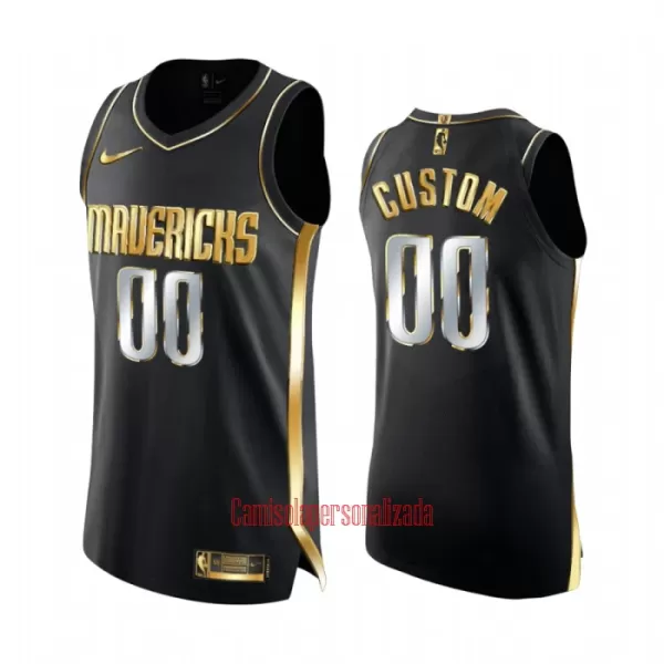 Limited Camisolas Dallas Mavericks Golden Edition Swingman Preto