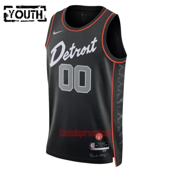 Camisolas Detroit Pistons Criança City Edition 23/24 Swingman Preto