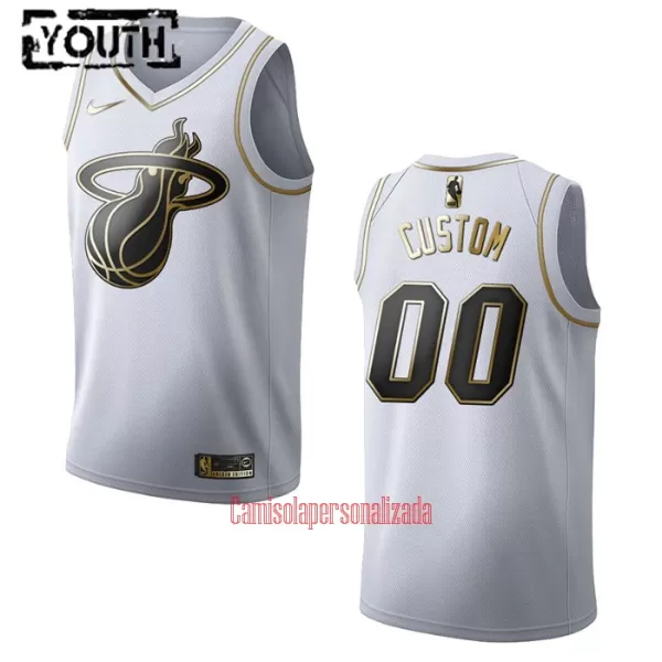 Camisolas Miami Heat Criança Golden Edition Swingman Branco