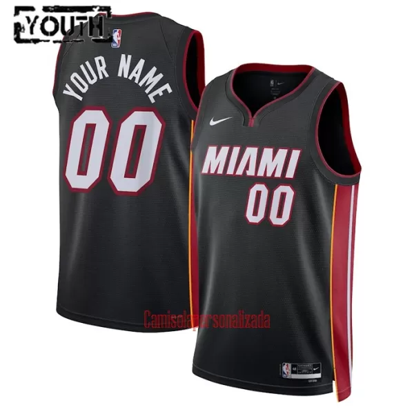 Camisolas Miami Heat Criança Icon Edition 23/24 Swingman Preto