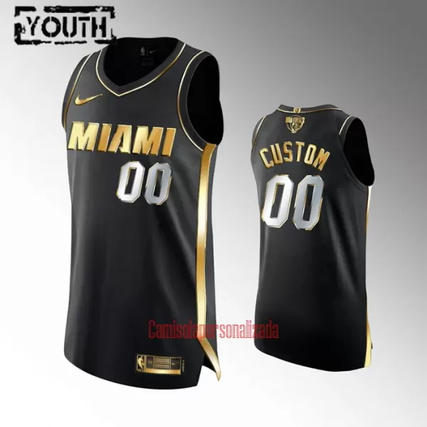 Limited Camisolas Miami Heat Criança Golden Edition Swingman Preto