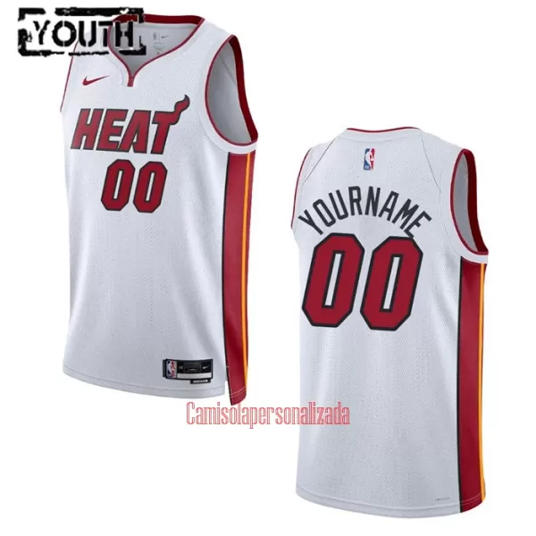 White Camisolas Miami Heat Criança Association Edition 23/24 Swingman