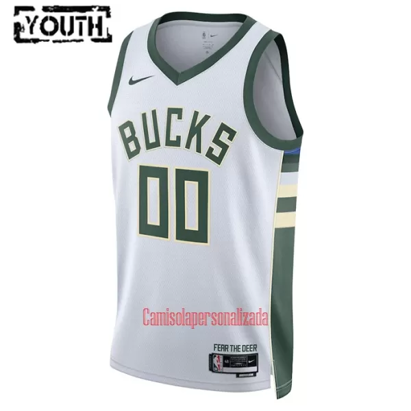 Camisolas Milwaukee Bucks Criança Association Edition 23/24 Swingman Branco