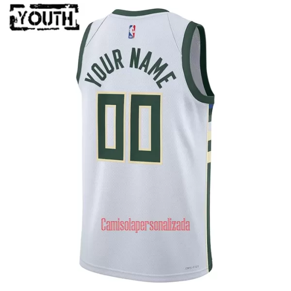 Camisolas Milwaukee Bucks Criança Association Edition 23/24 Swingman Branco