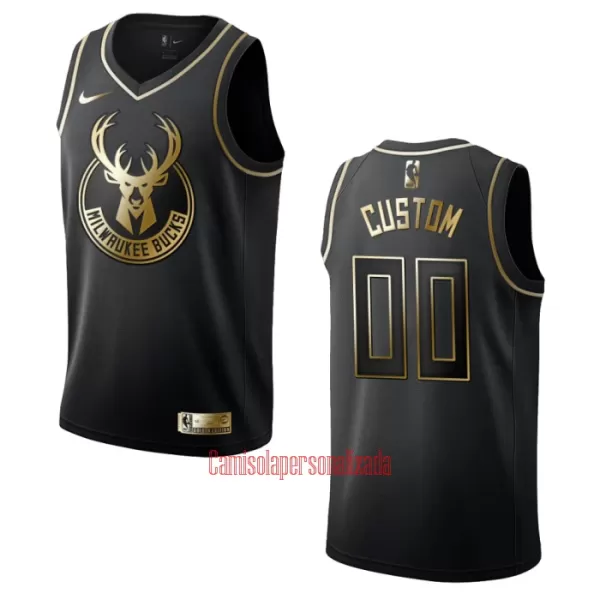 Camisolas Milwaukee Bucks Golden Edition Swingman Preto