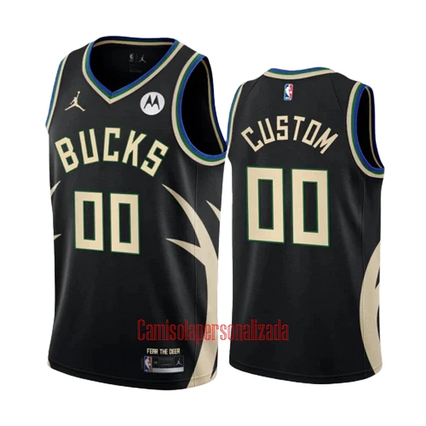 Camisolas Milwaukee Bucks Statement Edition 23/24 Swingman Preto