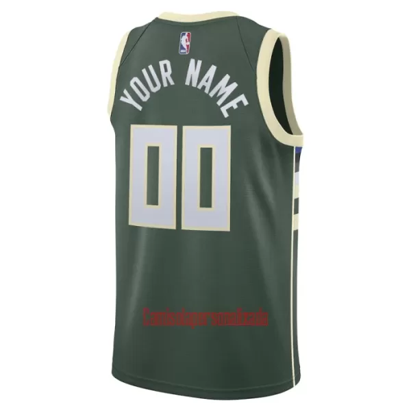 Verde Camisolas Milwaukee Bucks Icon Edition 23/24 Swingman