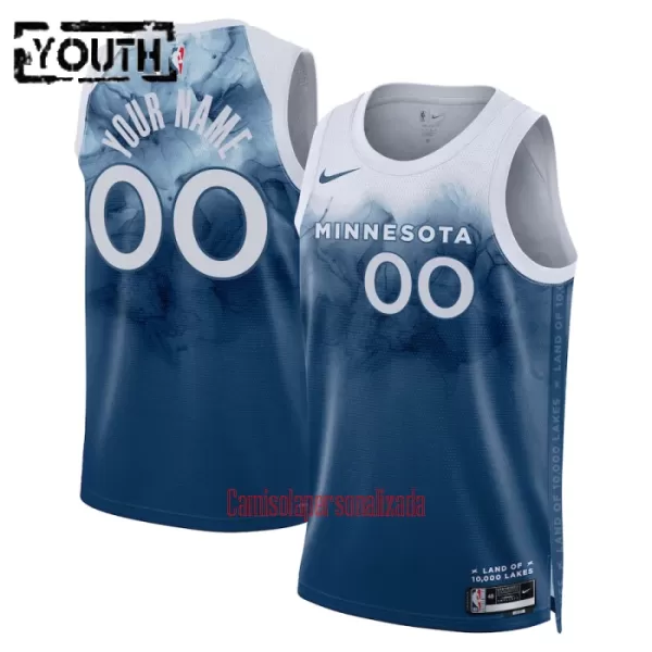 Camisolas Minnesota Timberwolves Criança City Edition 23/24 Swingman Azul