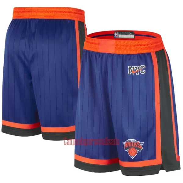 Calções NBA New York Knicks City Edition Swingman Azul