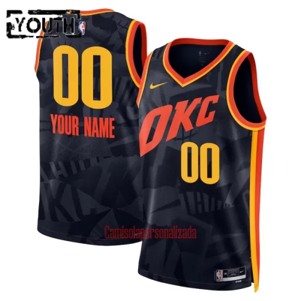 Camisolas Oklahoma City Thunder Criança City Edition 23/24 Swingman Cerceta