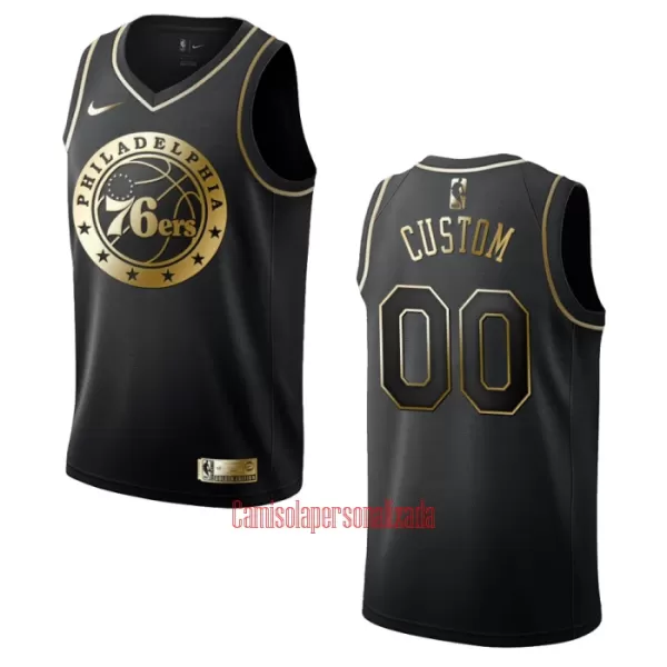 Camisolas Philadelphia 76ers Golden Edition Swingman Preto