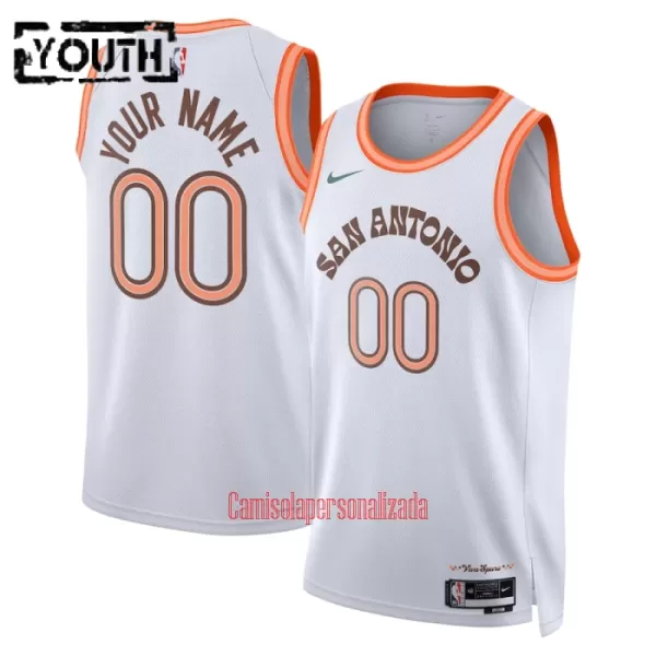 Camisolas San Antonio Spurs Criança City Edition 23/24 Swingman Branco