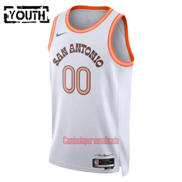 Camisolas San Antonio Spurs Criança City Edition 23/24 Swingman Branco