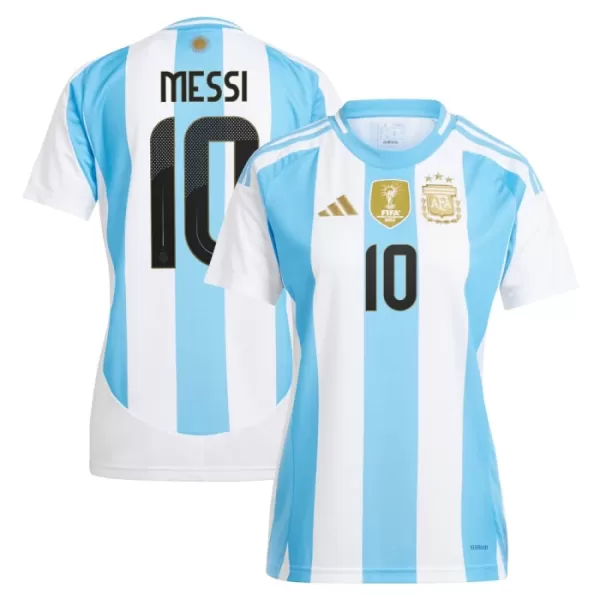 Camisolas Argentina Lionel Messi 10 Mulher Equipamento Principal 2024