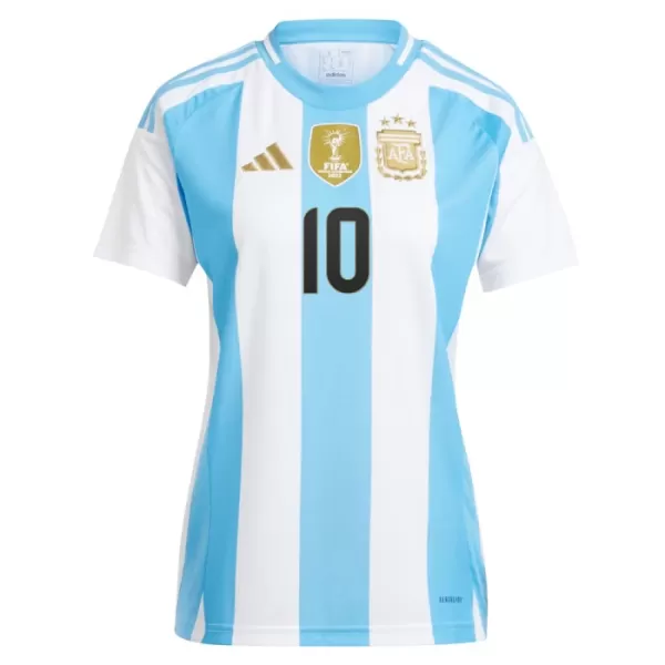 Camisolas Argentina Lionel Messi 10 Mulher Equipamento Principal 2024