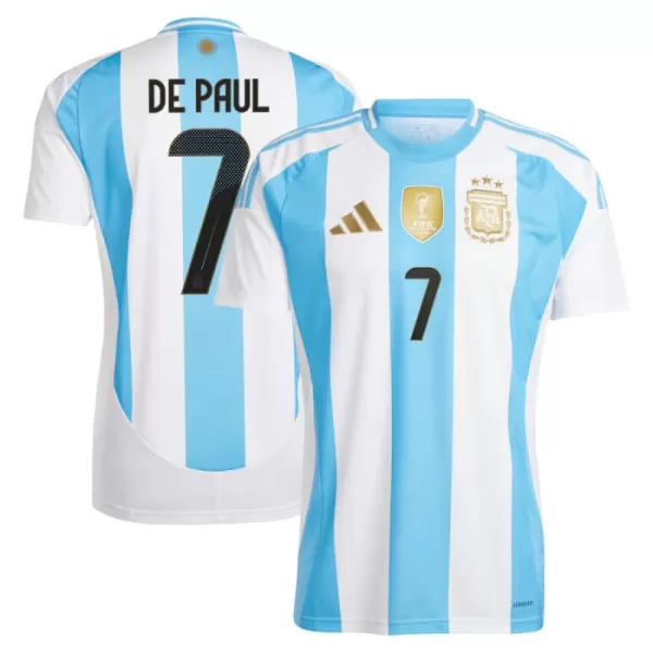 Camisolas Argentina Rodrigo de Paul 7 Equipamento Principal 2024