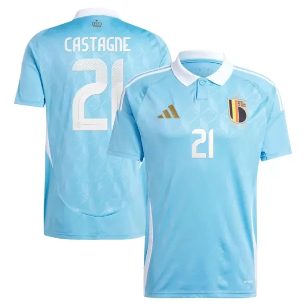 Camisolas Bélgica Castagne 21 Equipamento Alternativo Euro 2024