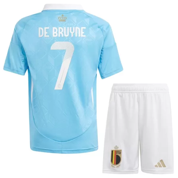 Camisolas Bélgica Kevin De Bruyne 7 Criança Equipamento Alternativo Euro 2024