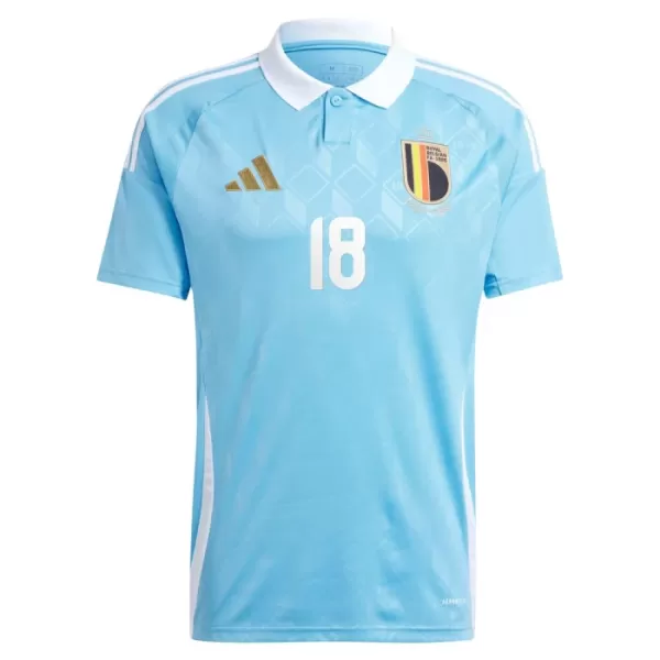 Camisolas Bélgica Mangala 18 Equipamento Alternativo Euro 2024