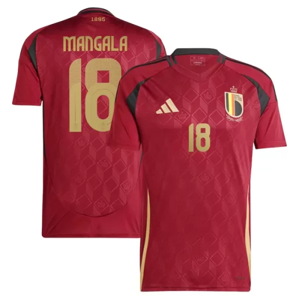 Camisolas Bélgica Mangala 18 Equipamento Principal Euro 2024