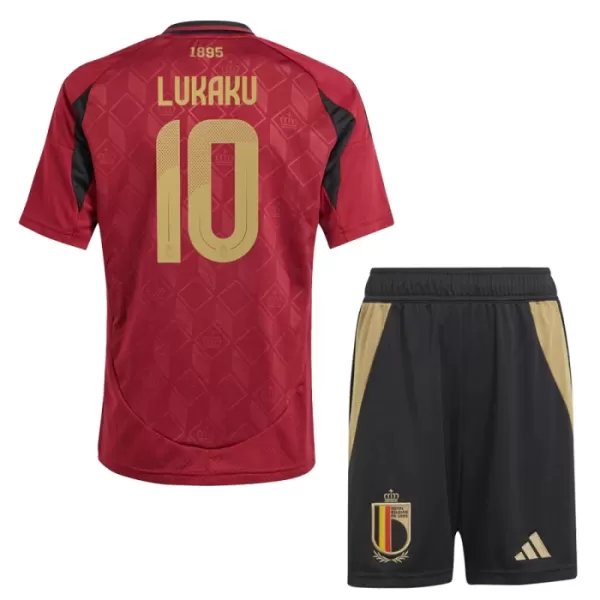 Camisolas Bélgica Romelu Lukaku 10 Criança Equipamento Principal Euro 2024