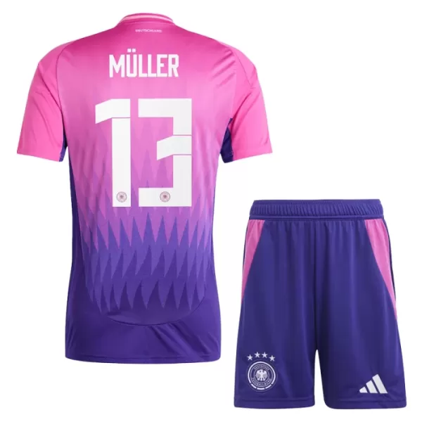 Camisolas Alemanha Thomas Müller 13 Criança Equipamento Alternativo Euro 2024