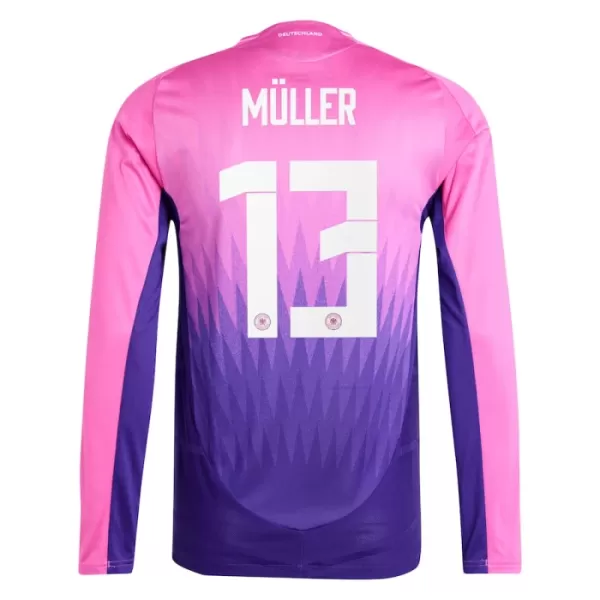 Camisolas Alemanha Thomas Müller 13 Equipamento Alternativo Euro 2024 Manga Comprida