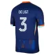 Camisolas Holanda Matthijs de Ligt 3 Equipamento Alternativo Euro 2024