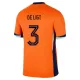 Camisolas Holanda Matthijs de Ligt 3 Equipamento Principal Euro 2024