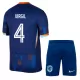 Camisolas Holanda Virgil van Dijk 4 Criança Equipamento Alternativo Euro 2024