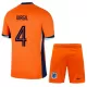 Camisolas Holanda Virgil van Dijk 4 Criança Equipamento Principal Euro 2024