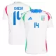 Camisolas Itália Federico Chiesa 14 Equipamento Alternativo Euro 2024