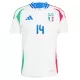 Camisolas Itália Federico Chiesa 14 Equipamento Alternativo Euro 2024