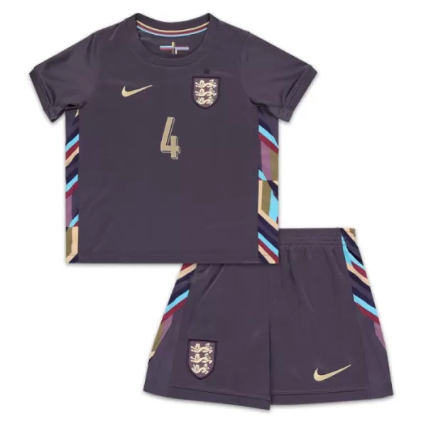 Camisolas Inglaterra Declan Rice 4 Criança Equipamento Alternativo Euro 2024