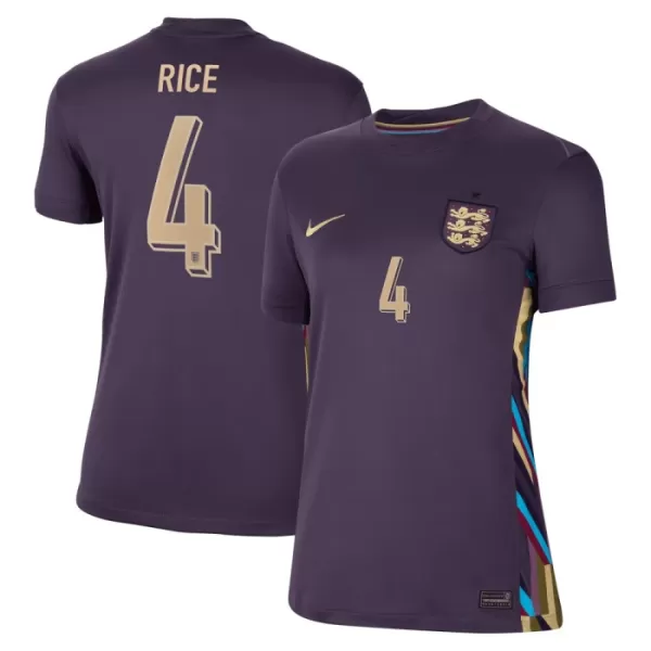 Camisolas Inglaterra Declan Rice 4 Mulher Equipamento Alternativo Euro 2024