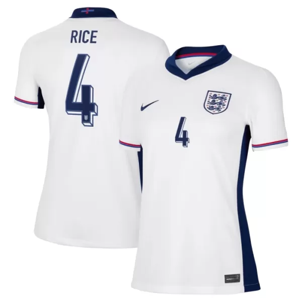 Camisolas Inglaterra Declan Rice 4 Mulher Equipamento Principal Euro 2024