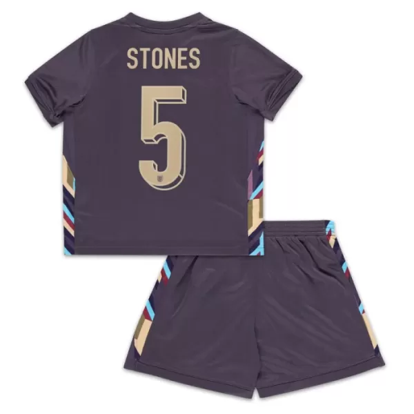 Camisolas Inglaterra John Stones 5 Criança Equipamento Alternativo Euro 2024