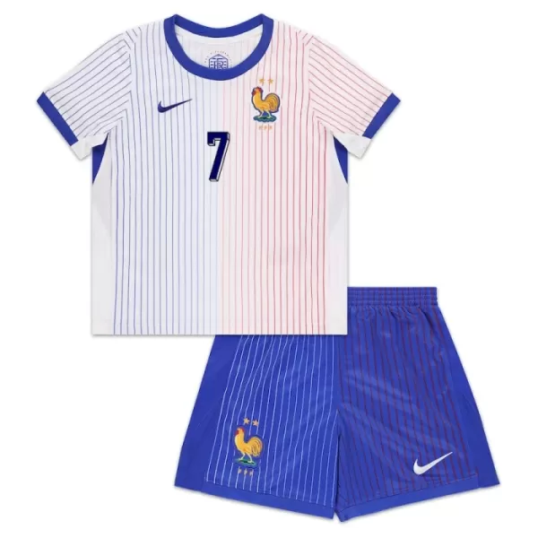 Camisolas França Antoine Griezmann 7 Criança Equipamento Alternativo Euro 2024