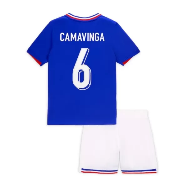 Camisolas França Eduardo Camavinga 6 Criança Equipamento Principal Euro 2024