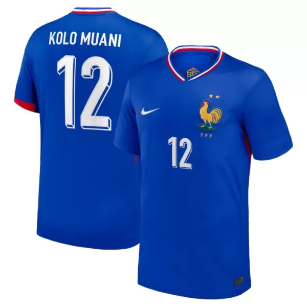 Camisolas França Kolo Muani 12 Equipamento Principal Euro 2024