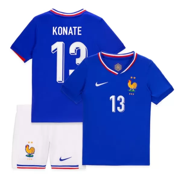 Camisolas França Konate 13 Criança Equipamento Principal Euro 2024