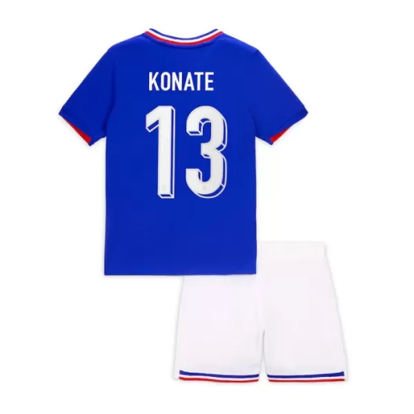 Camisolas França Konate 13 Criança Equipamento Principal Euro 2024