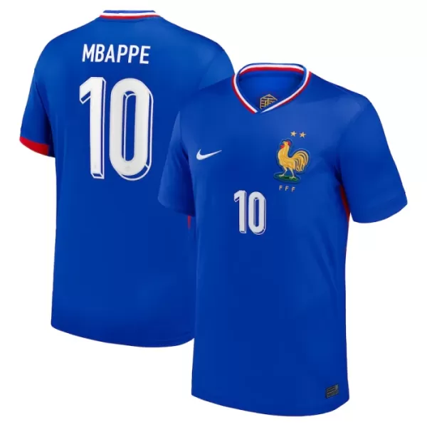 Camisolas França Kylian Mbappé 10 Equipamento Principal Euro 2024