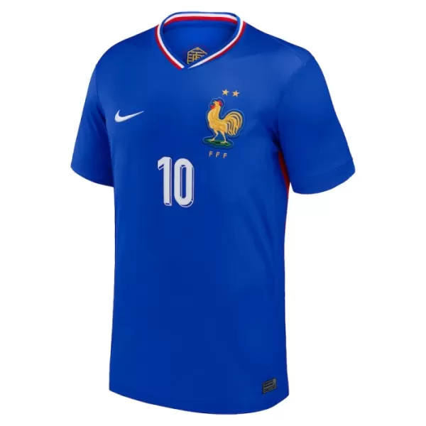 Camisolas França Kylian Mbappé 10 Equipamento Principal Euro 2024