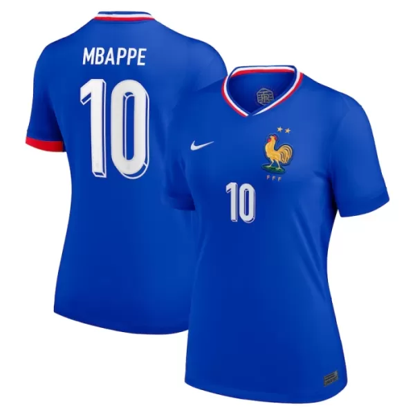 Camisolas França Kylian Mbappé 10 Mulher Equipamento Principal Euro 2024