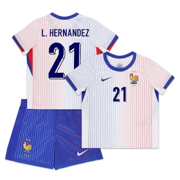 Camisolas França L. Hernandez 21 Criança Equipamento Alternativo Euro 2024